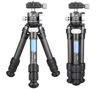 ARTCISE Mini Carbon Fiber Camera Tripod, Small Compact Desktop Tripod with 360° low-profile Ball Head, 2pcs Arca Swiss Quick Release Plate, Loads up 15KG