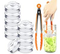 Artcome 10-Pack Glass Fermentation Weights with Easy Grip Handle and Unique Texture Design for Large Wide Mouth Mason Jars
