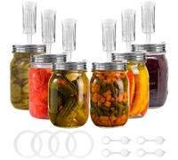 Artcome 32 PC Fermenting Airlock Lids Kit Set - Fermentation Lids for Large Wide Mouth Mason Jars
