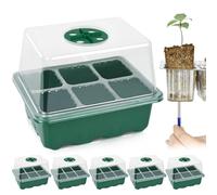 Artcome 5-Pack Seed Starter Tray - 6 Cells Each with Push-Up Ejector - Seed Starter Kit for Rapid Growth and Healthy Seedlings at Home - 30 Cells in Total