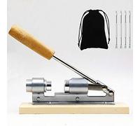 Artcome Heavy Duty Pecan Nut Cracker Tool with 1 Flannel Bag & 4 Picks, Wood Handle Base