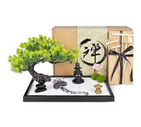 Artcome Japanese Zen Sand Garden for Desk - Home, Office Desk Accessories - Bamboo Crafted Meditation Therapy Tray - Mindful Relaxation and Meditation Tool for Stress Relief - Gift Set