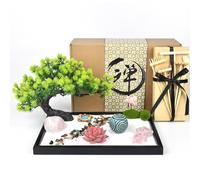 Artcome Japanese Zen Sand Garden for Desk - Home, Office Desk Accessories - Crafted Meditation Therapy Rectangle Tray - Mindful Relaxation Tool for Stress Relief