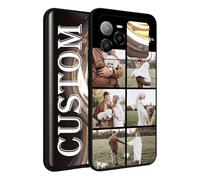 ArtCosy Personalized Name Case for BLU Bold N4 5G, Custom Photo Picture Black Phone Cover for Birthday Xmas Valentines Friends Family Phone Case