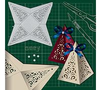 ArtCraftool Candy Gift Pyramid Box Metal Die Cuts, Lemon Flower Shape, 110*110mm/4.33x4.33inch, Suitable for Scrapbooking, Paper Card, Embossing, Album, Card Stock