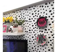 ArtCraftUK 530 Dalmation Spot Wall Stickers - Black, Matte Vinyl, Waterproof, Peel & Stick, Round Dots, Indoor Use, Whimsical Style, Dalmatian Theme, Wall Decor