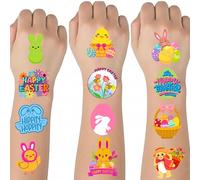 ArtCreativity 144 Pcs Glow in The Dark Easter Temporary Tattoos for Kids - 144 Pack Tattoos in 12 Festive Designs - Glow in The Dark Easter Basket Stuffers and Egg Fillers for Kids