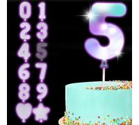 ArtCreativity LED Numeric Birthday Cake Topper - Light Up Number Toppers with 3 Modes - Anniversary & Birthday Decorations (#5)