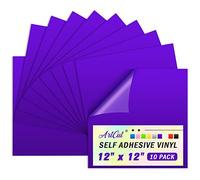 Artcut 10 Pack Purple 12''x12'' Modern Bubble Pattern PVC Waterproof Permanent Vinyl Sticker Decal for Scrapbook, Metal, Wood, Glass, Plastic