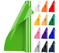 Artcut Iron On Heat Transfer Vinyl, 12" x 3ft for Fabric, Shirts, Clothing, Bag - Premium Roll for Halloween Decoration (Light Green)