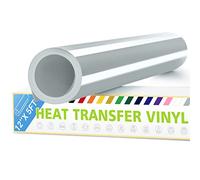 ARTCUT Silver Grey Iron on Vinyl, Heat Transfer Vinyl Roll, 12 x 5ft HTV | Heat Transfer Vinyl, Iron-on Craft Vinyl for Fabric, Clothing, Shirts and All Surfaces