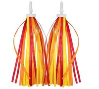 ARTCXC 2pcs 29cm Length Polyester Silky Ribbons Streamers Bike Tassels Handlebar Tassels for Children Kid's Bike,Bicycle,Scooter,Baby Carrier Grips Decoration (Orange)