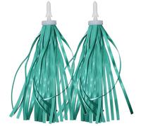 ARTCXC 2pcs 29cm Length Polyester Silky Ribbons Streamers Bike Tassels Handlebar Tassels for Children Kid's Bike,Bicycle,Scooter,Baby Carrier Grips Decoration (Dark Green)