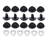 ARTCXC 30Pcs 20 * 26mm Large Black Solid Plastic Safety Nose Craft Noses with Washers for Doll, Puppet, Plush Animal DIY Making Supplies
