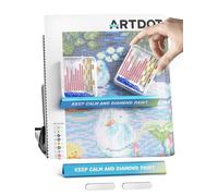 ARTDOT 2 Pack Diamond Art Tray Holder Kits for Adults, Tray Tool & Accessories for Diamond Painting Light Pad, Easel, Drafting Table