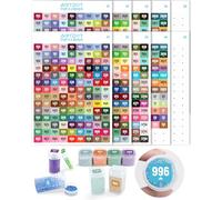ARTDOT 2 Set Label Stickers for Diamond Art Storage Kits for Adults, 489 Colours Stickers Matched with Actual Embroidery Floss as Diamond Painting Accessories and Cross Stitch Supplies