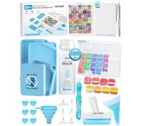 ARTDOT 58 PCS Diamond Art Accessories Kits for Adults, All-Inclusive Diamond Painting Tools with Bead Organizers and Storage Pens Sealer Roller for Beginners