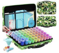 ARTDOT 5D Diamond Art Storage Boxes with 60 Slots, 101pcs Diamond Painting Accessories and Tools Kits with Pens for Adults(Green)
