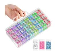 ARTDOT 64 Slots Diamond Art Storage Boxes Kits for Adults, Transparent Crystal Art Bead Storage for Diamond Painting Kits Accessories and Tools