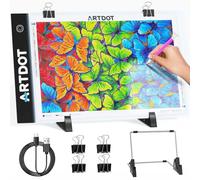 ARTDOT LED Light Pad for Diamond Painting Kit, A4 Light Board,Adjustable Brightness Light Table Box with Diamond Art Accessories Tools for 5D Diamond Art Project(23.5 x 33.5cm)