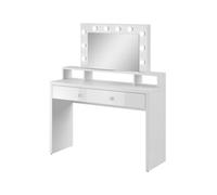 Arte Aria Contemporary Dressing Table 1 Drawer Mirror With Led White (H)1360mm (W)1200mm (D)400mm