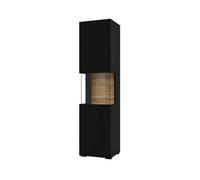 Arte Ava 05 Black Matt Tall Display Cabinet - W360mm X H1400mm X D300mm - Sleek Organisational Style