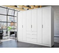 Arte Bangkok 255Cm Hinged Door Wardrobe In White Matt - Modern Storage With Bi-Folding Access