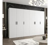 Arte Bari I Hinged Door Wardrobe 300Cm In White - The Ultimate Canvas For A Bright, Organised Home