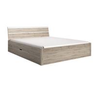 Arte Beta Divan Bed 180Cm In Oak San Remo - Luxurious Eu Super King Size With Ample Storage