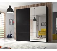 Arte Beta Sliding Door Wardrobe 2200mm H2100mm D600mm - Maximised Storage In Sophisticated Black Matt