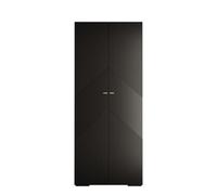 Arte Black Manhattan Ii Modern Hinged Door Wardrobe W1000mm H2370mm D470mm - 2 Doors, 10 Shelves