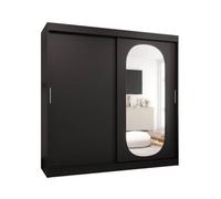 Arte Black Royal Sliding Door Wardrobe 2000mm X 2000mm X 620mm - A Bold Statement In Storage