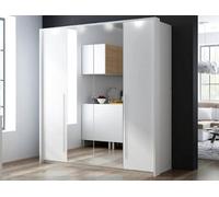 Arte Brema 210Cm Swing Bi-Folding Door Wardrobe In White Matte - Light, Space, And Organised Living
