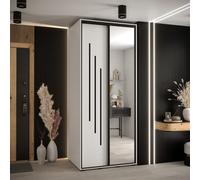 Arte Bright White Cannes Ix Sliding Door Wardrobe 110Cm - Clean Storage For Cosy Spaces