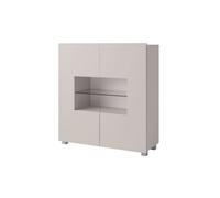 Arte Calabrini Display Cabinet 100Cm Cashmere - Ultramodern Unit With Glass Doors And Generous Storage For Luxe Interiors
