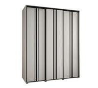 Arte Cannes Vi Sliding Door Wardrobe In White - Premium Laminated Board - Pvc-Finished Edges - W190Cm X H205Cm X D60Cm