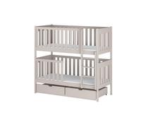 Arte Cashmere Wooden Bunk Bed David With Storage W198Cm - Tranquil Twin Sleeper For Effortless Family Organisation