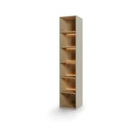 Arte Charlie 10 Bookcase 46 Cm In Cashmere - Slim Display Storage With Optional Glass Front