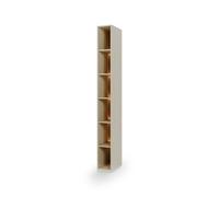 Arte Charlie Ch-12 Bookcase 25 Cm In Cashmere - Ultra-Slim Display With Optional Glass & Led