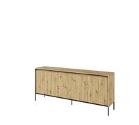 Arte Chic And Modern Large Sideboard Cabinet With Fluted Front(H)830mm (W)1930mm (D)400mm - Oak Artisan