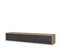 Arte Chic Frida 38 Floating Tv Cabinet 1800mm In Light Oak & Anthracite - Contemporary Media Unit H320mm D360mm