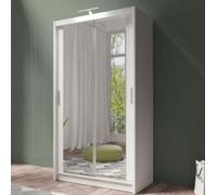 Arte Contemporary White Matt Sliding Door Wardrobe 120Cm - Efficient Storage & Elegant Style