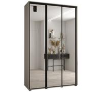 Arte Dakota Ii Sl ashmere Mirrored Sliding Door Wardrobe 1500mm H2350mm D600mm - Three Doors, Two Hanging Rails, And Six Shelves
