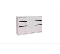 Arte Denver 02 Sideboard Cabinet 135Cm White, Versatile Storage With 4 Drawers & 3 Doors For Hallway Bedroom Living Room