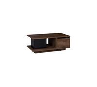 Arte Denver 05 Coffee Table In Oak Monastery & Black Gloss - Modern Design With Storage - W1200mm X H460mm X D650mm
