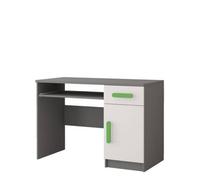 Arte Dynamic Grey And White Computer Desk H760mm W1100mm D500mm - Lime Handles For Energetic Workspaces