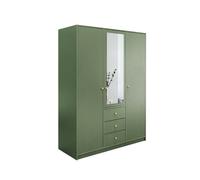 Arte Earthy Bottle Green Siena Ii D3 Wardrobe 149Cm - Elegant Storage With Practical Mirror