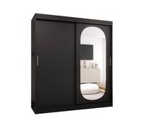 Arte Ebony Black Royal Sliding Door Wardrobe 1800mm X 2000mm X 620mm - A Bold Statement In Storage