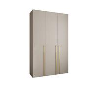 Arte Elegant Cashmere Como 3 Hinged Door Wardrobe H2460mm W1500mm D500mm, Three Doors, Eleven Shelves, Two Hanging Rails, Gold Handles