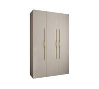 Arte Elegant Cashmere Como Ii Hinged Door Wardrobe H2460mm W1500mm D500mm, Three Doors, Eleven Shelves, Two Hanging Rails, Gold Handles